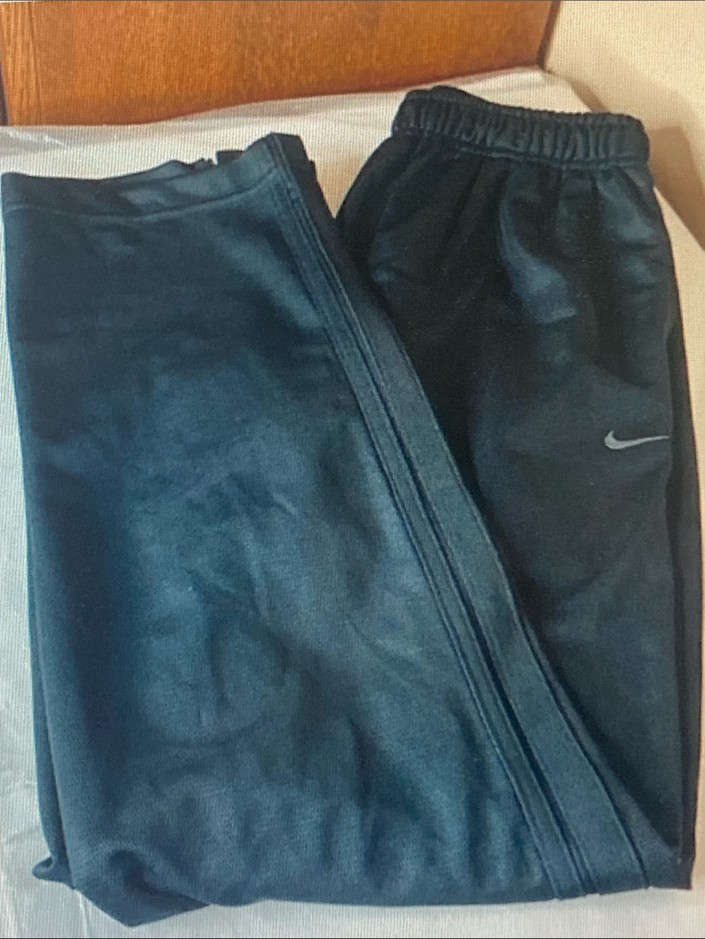 Nike Black Track Pants with Side Stripe